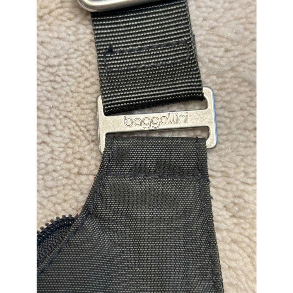 Baggallini Crossbody Bag Charcoal Gray Nylon Multi-Pocket Travel Purse - Picture 3 of 11